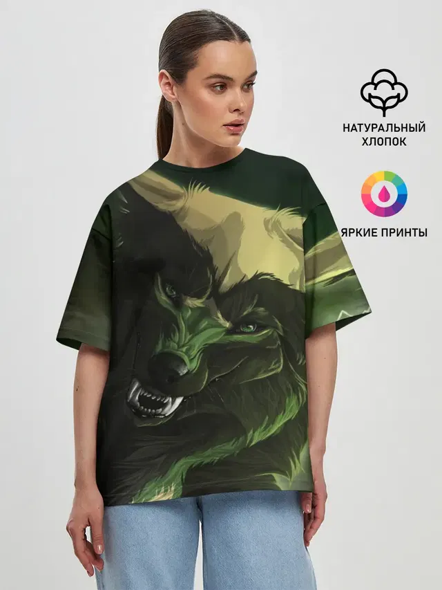 Женская футболка оверсайз
