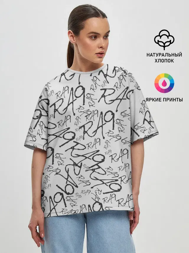 Женская футболка оверсайз