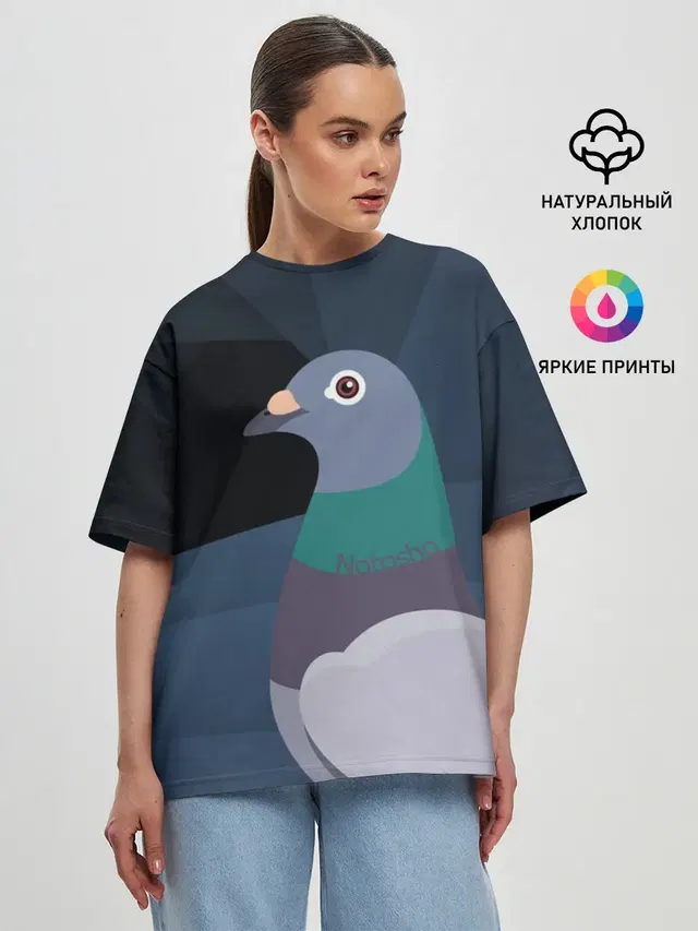 Женская футболка оверсайз