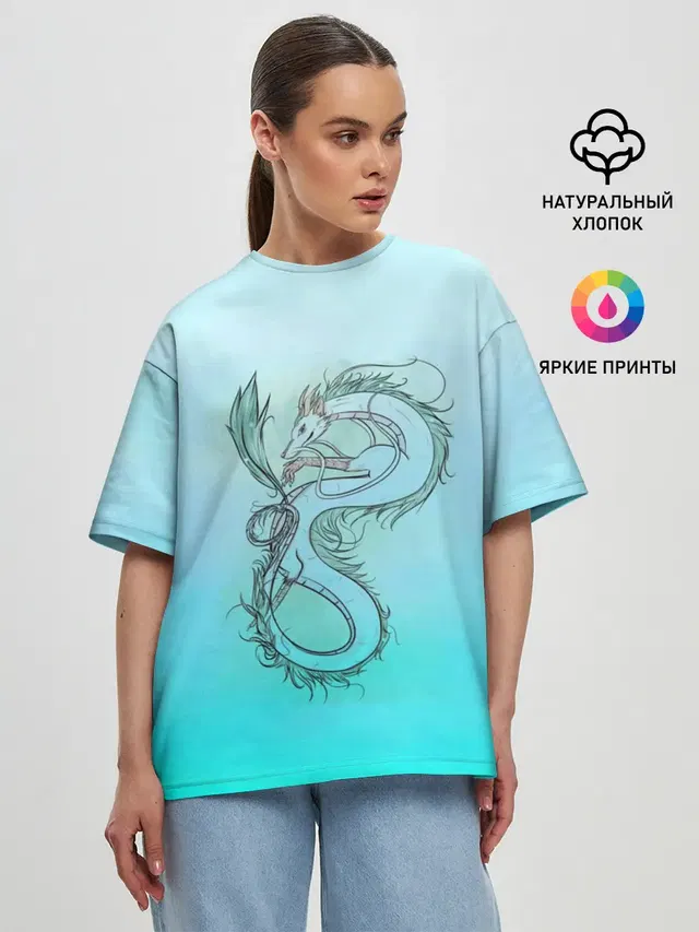 Женская футболка оверсайз