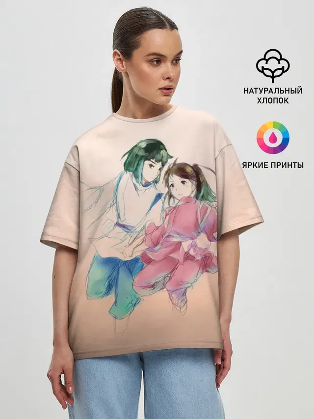 Женская футболка оверсайз