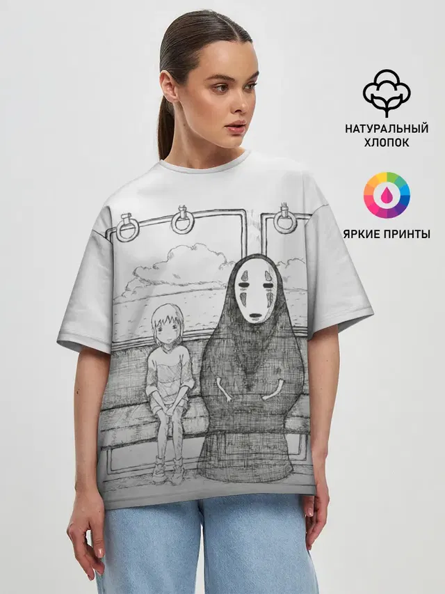 Женская футболка оверсайз