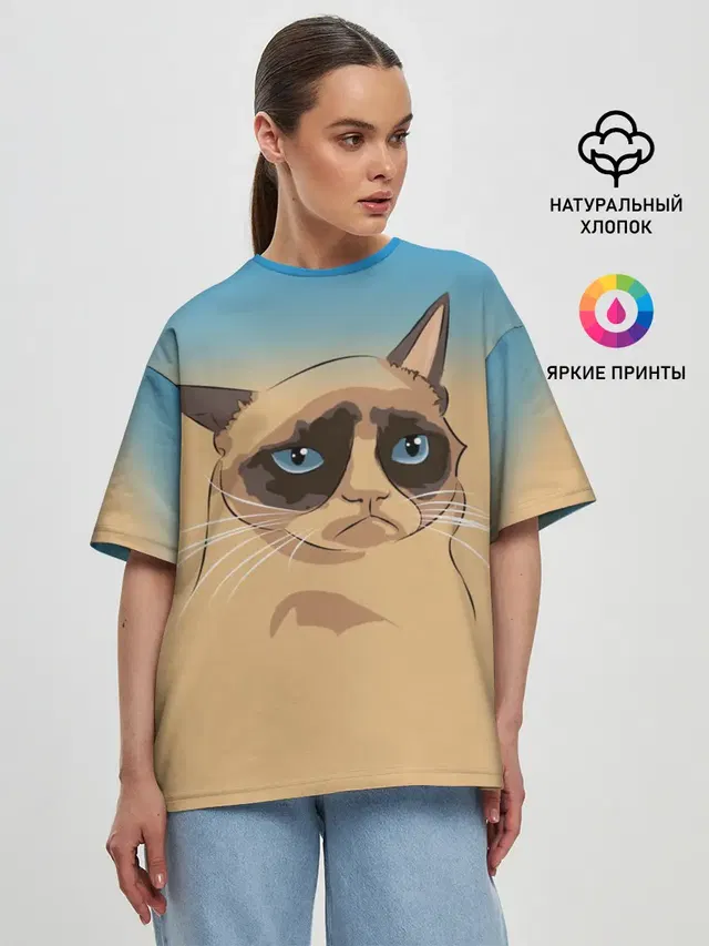 Женская футболка оверсайз