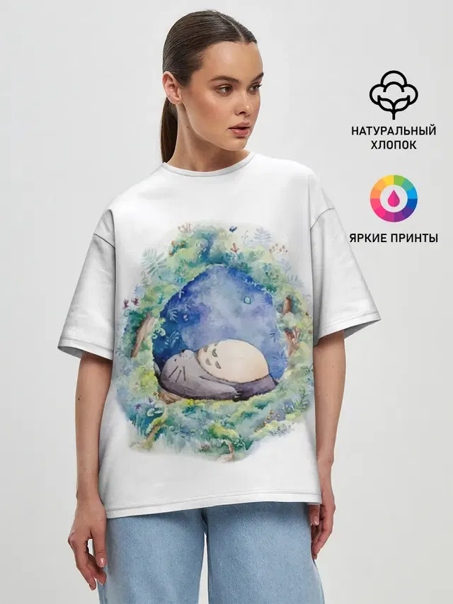 Женская футболка оверсайз