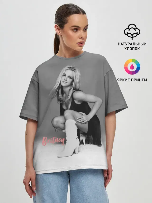 Женская футболка оверсайз