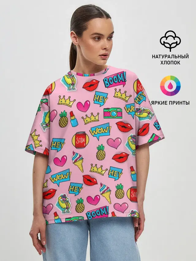 Женская футболка оверсайз
