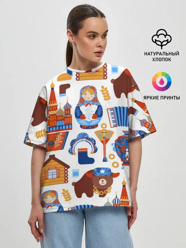 Женская футболка оверсайз