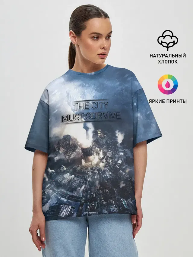 Женская футболка оверсайз