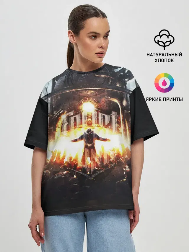 Женская футболка оверсайз