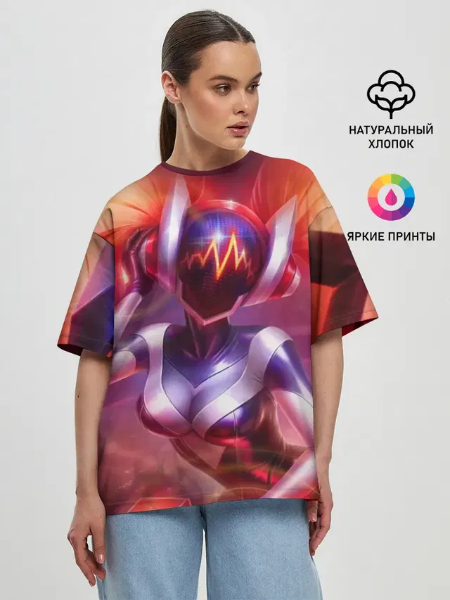 Женская футболка оверсайз