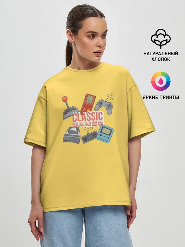 Женская футболка оверсайз