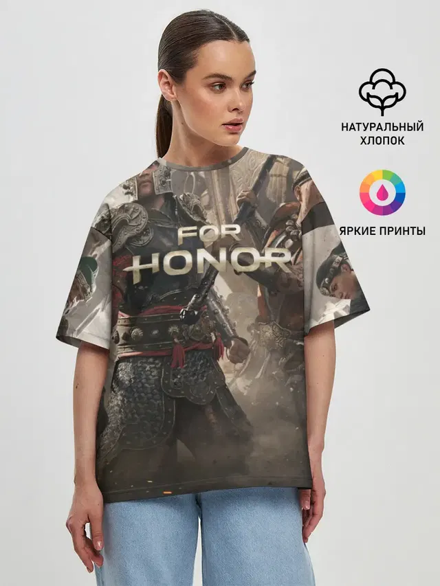 Женская футболка оверсайз