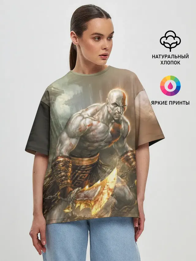 Женская футболка оверсайз