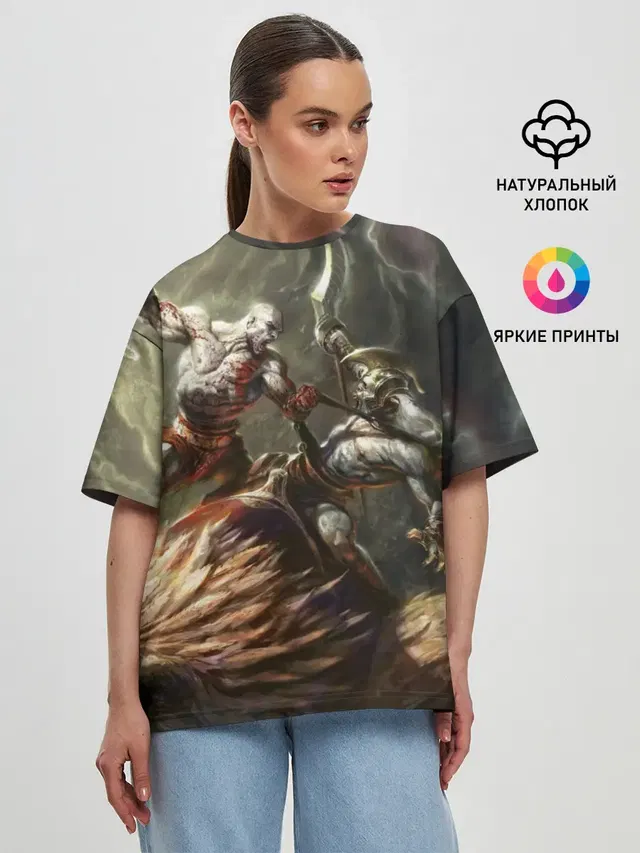 Женская футболка оверсайз