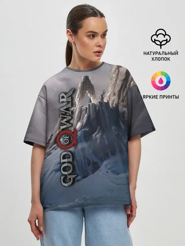Женская футболка оверсайз
