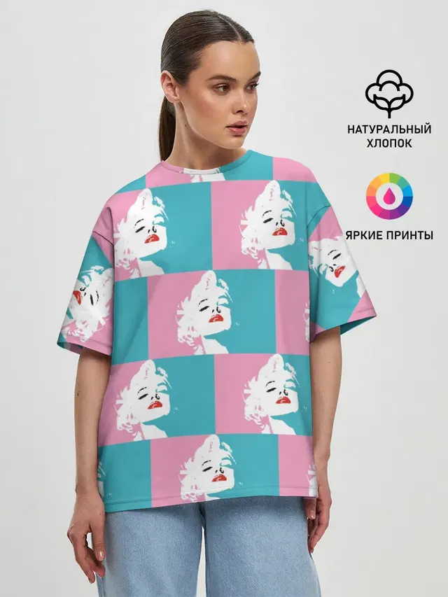 Женская футболка оверсайз