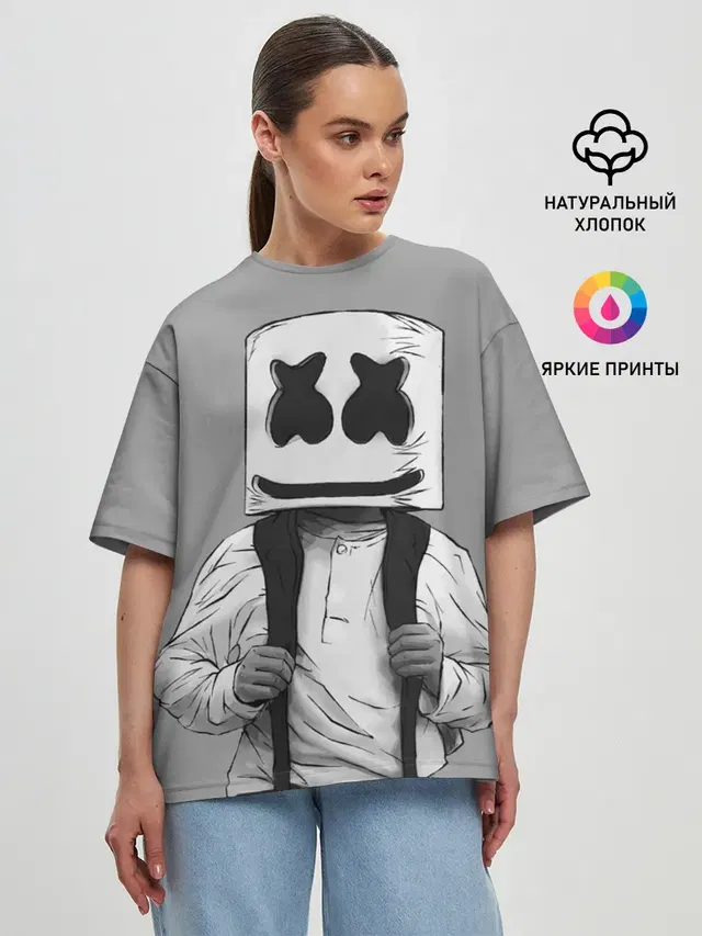 Женская футболка оверсайз