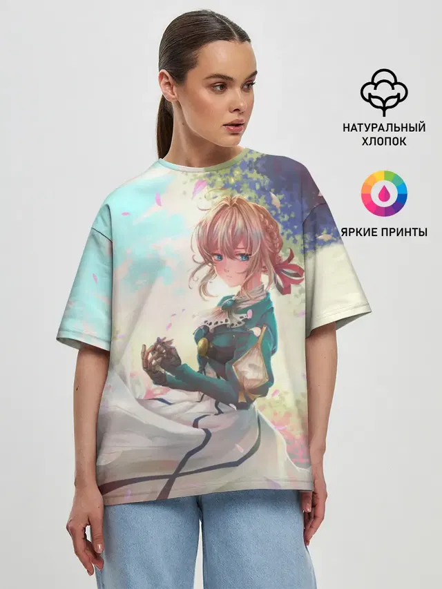 Женская футболка оверсайз