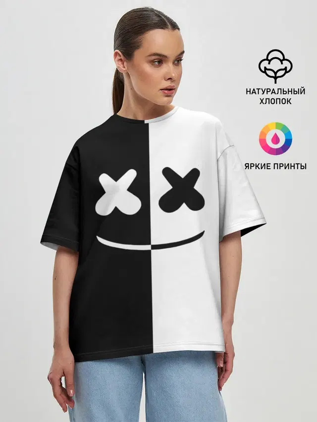 Женская футболка оверсайз