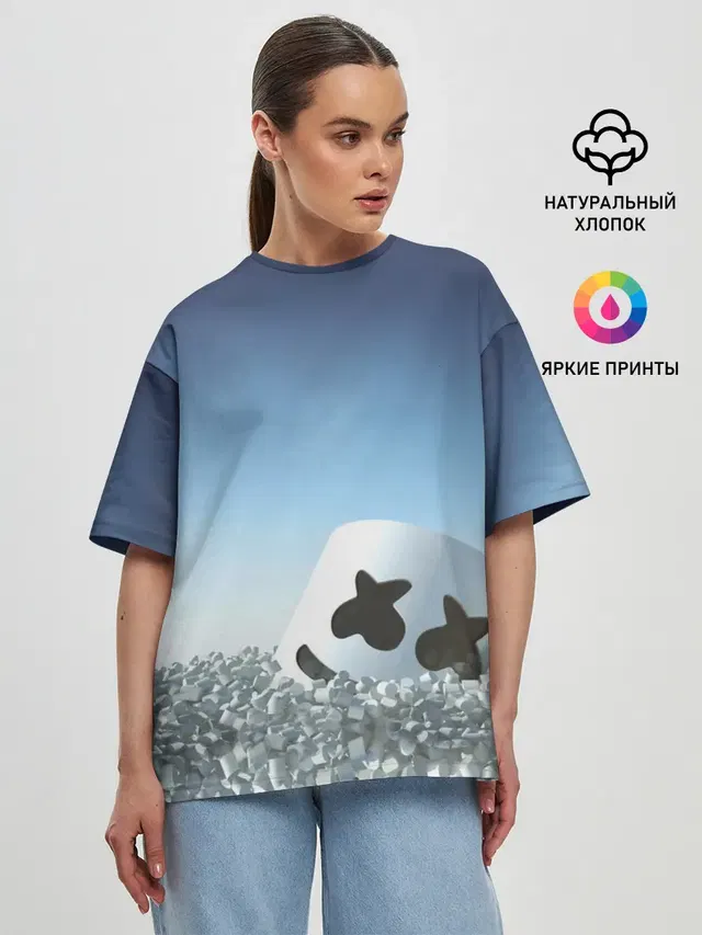 Женская футболка оверсайз