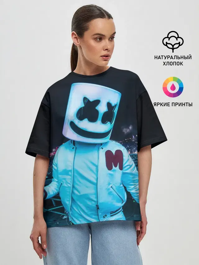 Женская футболка оверсайз