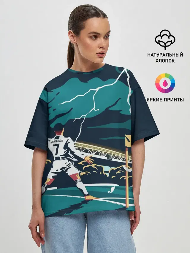Женская футболка оверсайз