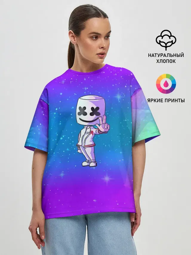 Женская футболка оверсайз