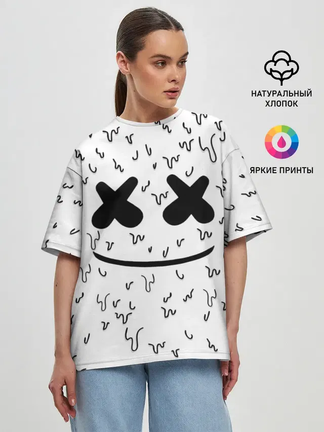 Женская футболка оверсайз