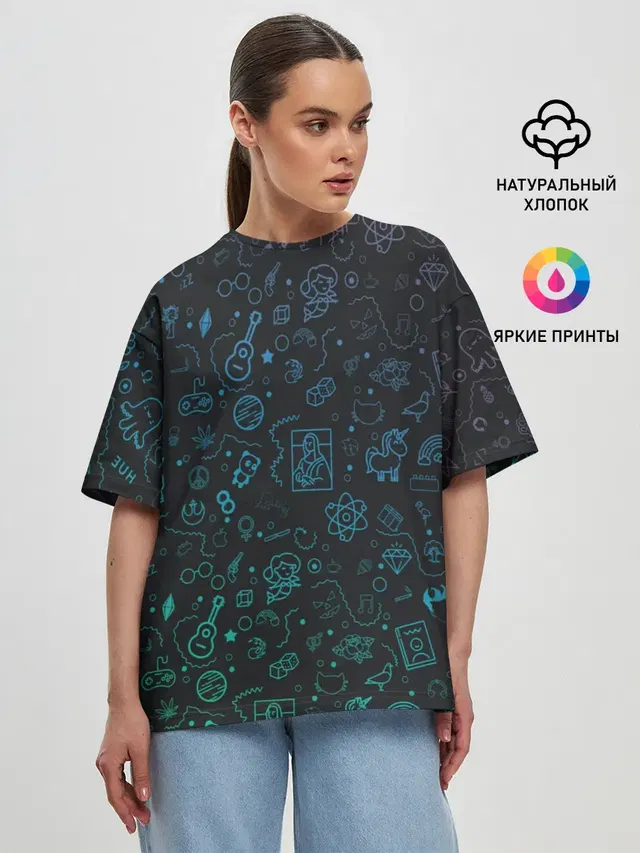 Женская футболка оверсайз