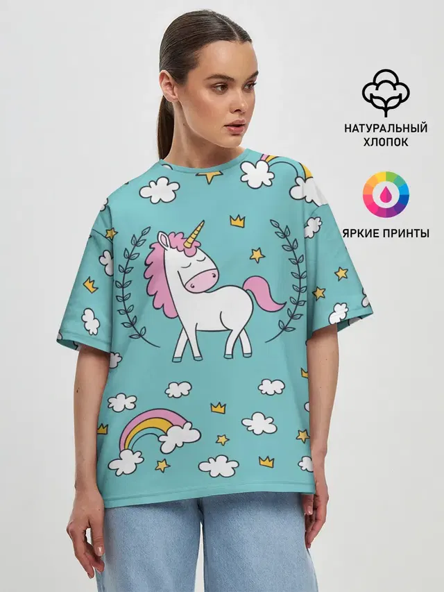 Женская футболка оверсайз