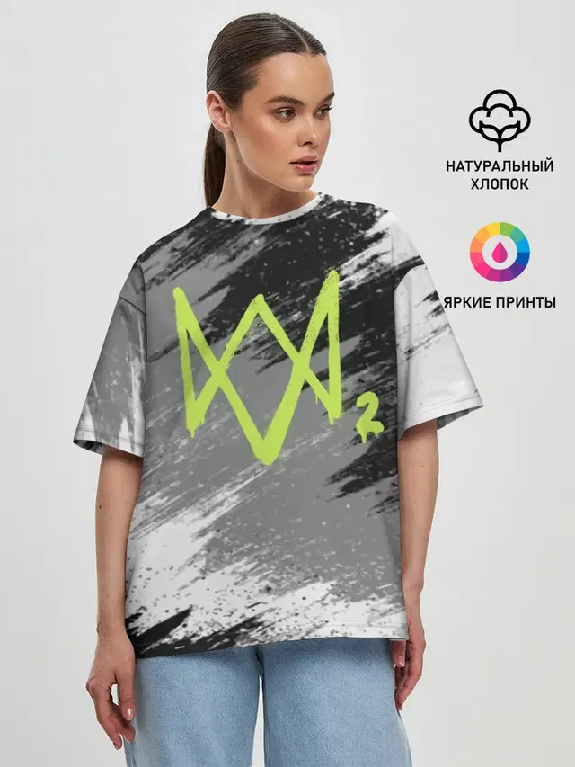 Женская футболка оверсайз с принтом «Graffiti style»