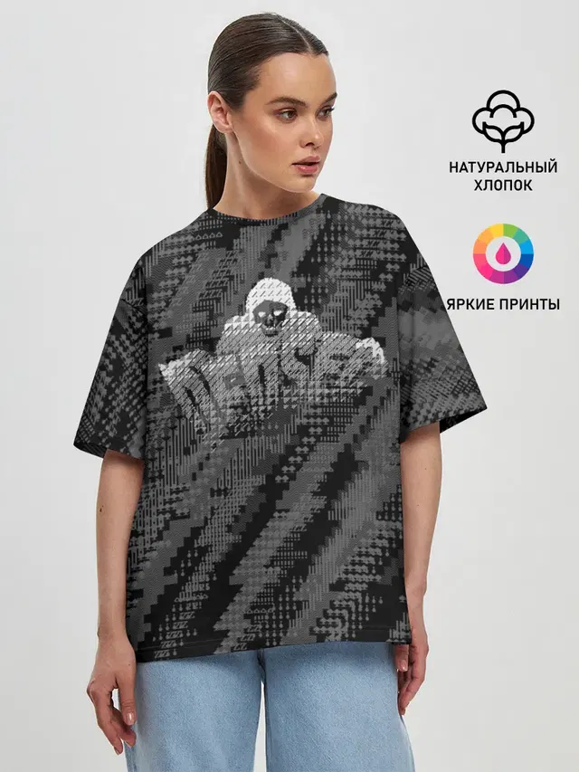 Женская футболка оверсайз