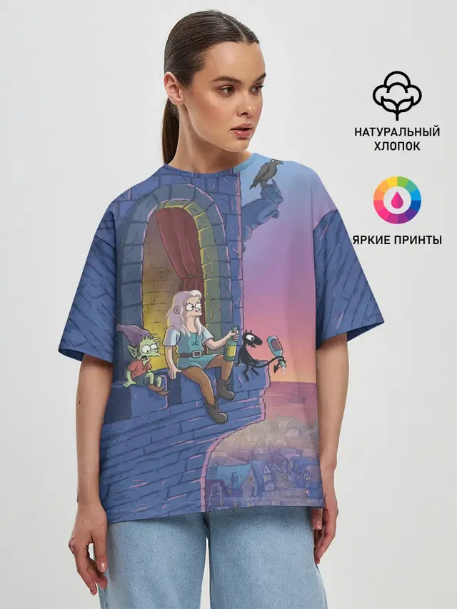 Женская футболка оверсайз