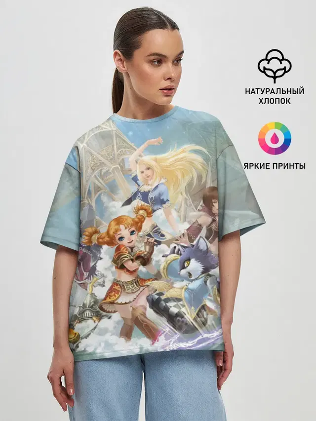 Женская футболка оверсайз