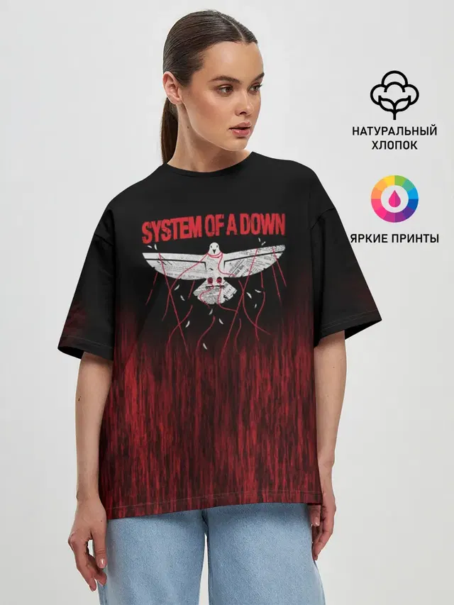 Женская футболка оверсайз