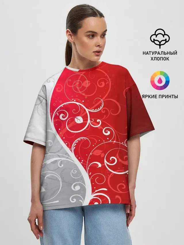 Женская футболка оверсайз