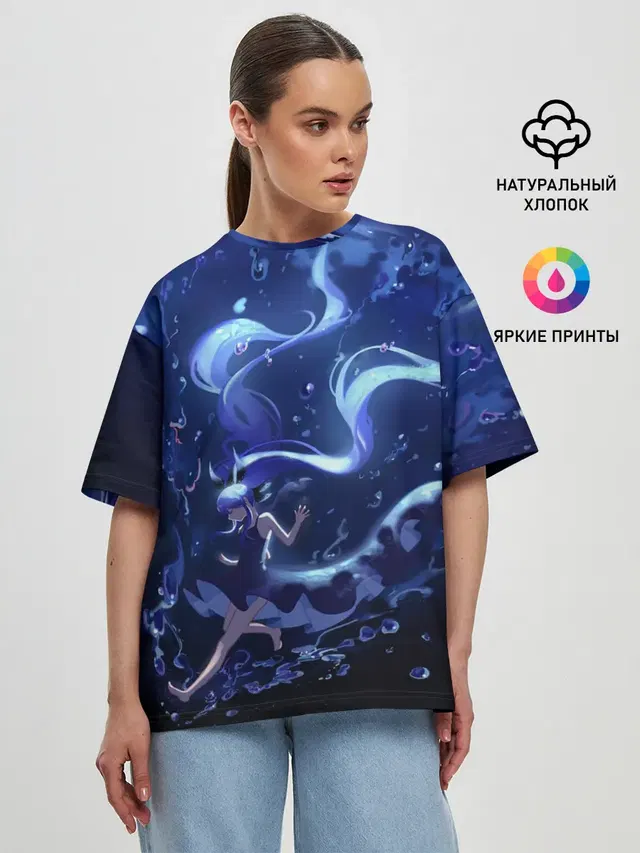 Женская футболка оверсайз