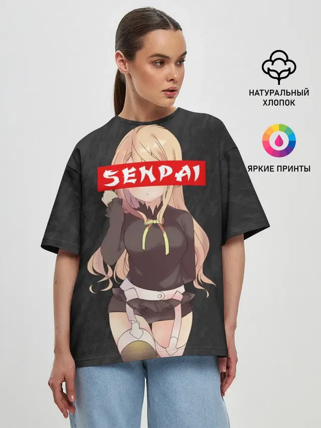 Женская футболка оверсайз