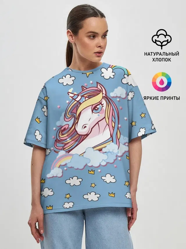 Женская футболка оверсайз