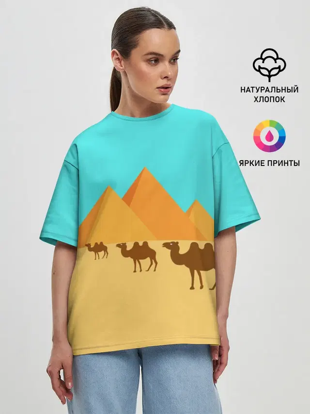 Женская футболка оверсайз