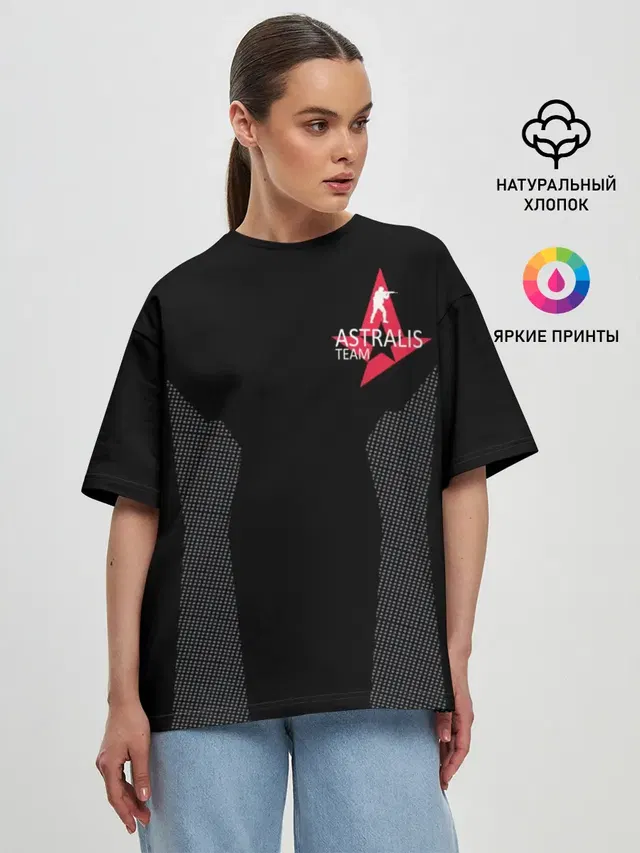 Женская футболка оверсайз