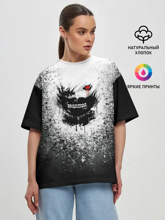 Женская футболка оверсайз