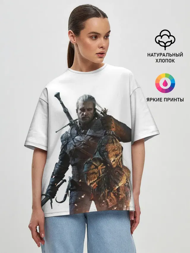 Женская футболка оверсайз