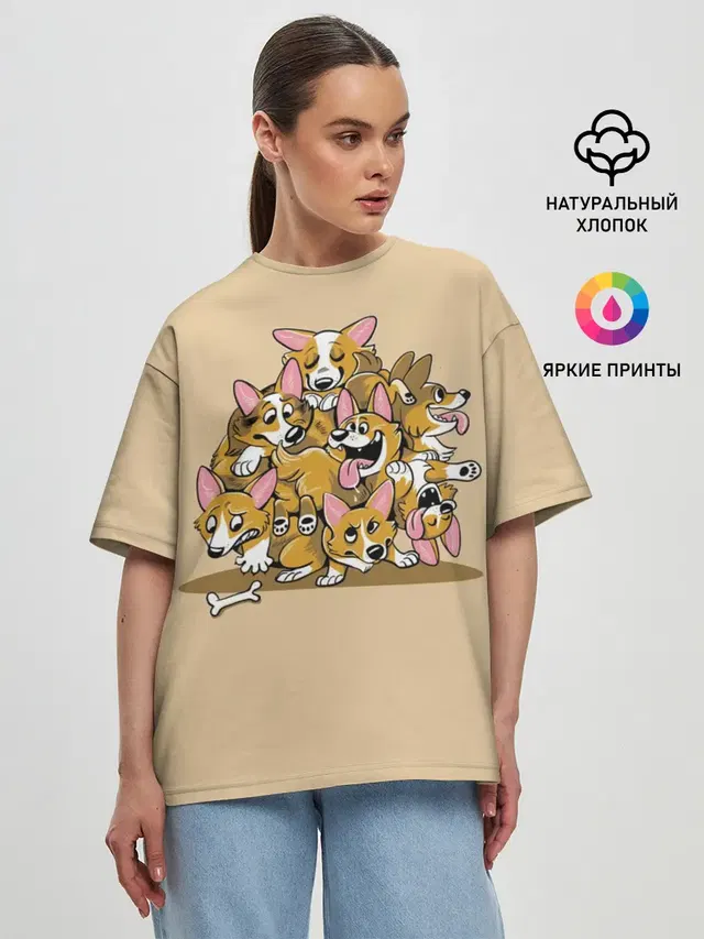 Женская футболка оверсайз