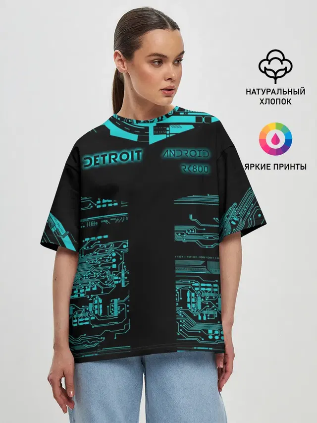 Женская футболка оверсайз