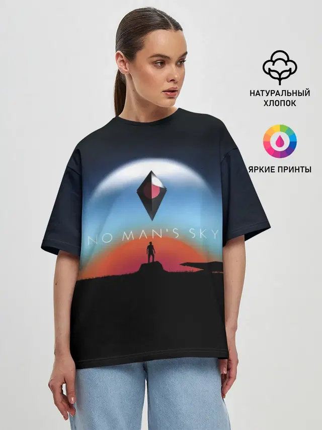 Женская футболка оверсайз