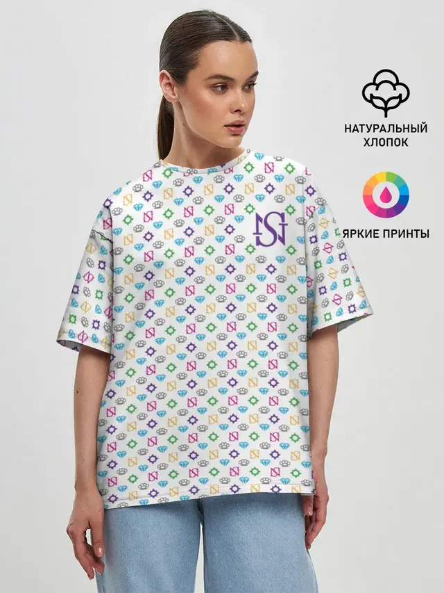 Женская футболка оверсайз