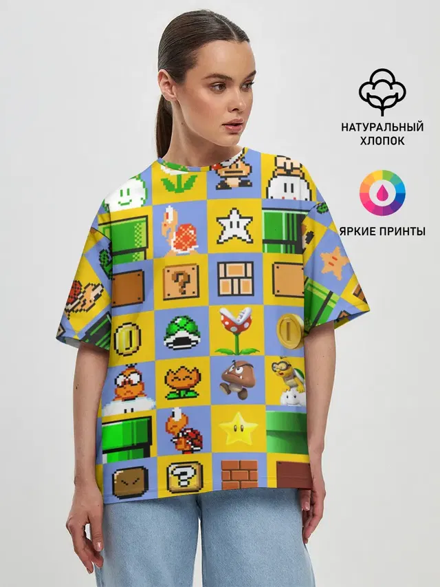 Женская футболка оверсайз