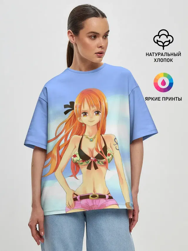 Женская футболка оверсайз
