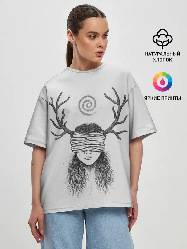 Женская футболка оверсайз